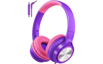 Kids Headphones with Mic - Safe & Comfortable