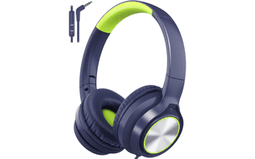 Kids Headphones with Mic - Volume Limited, Wired Over Ear Headsets