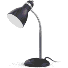 LEPOWER Metal Desk Lamp - Adjustable Gooseneck, Eye-Caring, Black