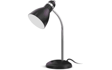 LEPOWER Metal Desk Lamp - Adjustable Gooseneck, Eye-Caring, Black