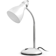 LEPOWER White Metal Desk Lamp - Adjustable Gooseneck