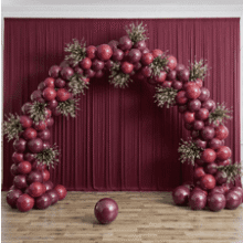 Maroon Backdrop Curtain 10x10ft - Wrinkle Free Burgundy Drapes