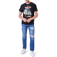Men's Distressed Straight-Leg Jeans