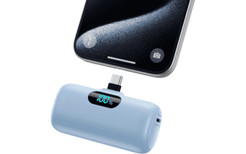 Mini 5000mAh USB-C Portable Charger Power Bank with LCD Display