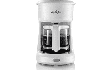 Mr. Coffee 5-Cup Mini Brew Coffee Maker - White