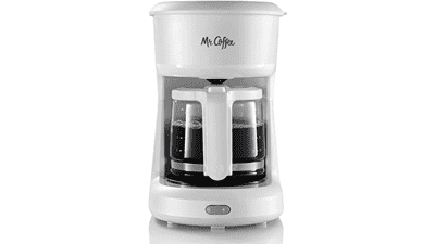 Mr. Coffee 5-Cup Mini Brew Coffee Maker - White