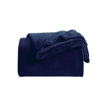 Navy Fleece Blanket: Soft, Lightweight & Cozy