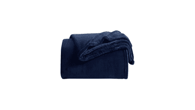 Navy Fleece Blanket: Soft, Lightweight & Cozy