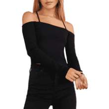 Off-Shoulder Cropped Sweater