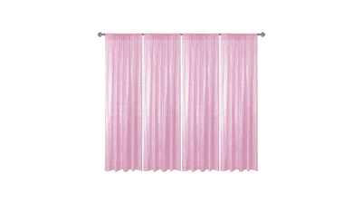 Pink Sequin Backdrop Curtain - 4 Panels 2FTx8FT - Perfect for Parties & Weddings