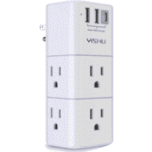 Rotating USB Multi Plug Outlet Extender - YISHU Surge Protector