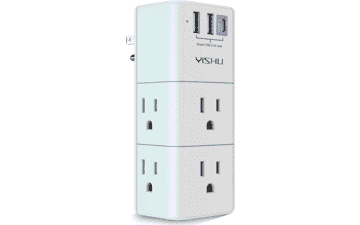 Rotating USB Multi Plug Outlet Extender - YISHU Surge Protector