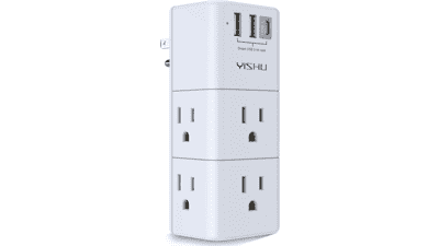 Rotating USB Multi Plug Outlet Extender - YISHU Surge Protector
