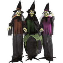 Scary Talking Witches with Cauldron - Halloween Animatronic