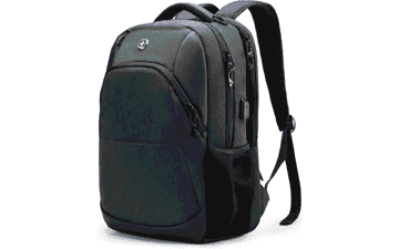 Swissdigital Laptop Backpack: USB Charging, Fits 16" Notebook - Blue