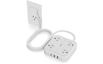 TESSAN 10ft Extension Cord with USB - Power Strip Surge Protector