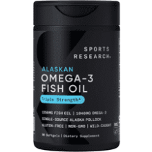 Triple Strength Omega 3 Fish Oil - Wild Alaskan Pollock - 90 ct
