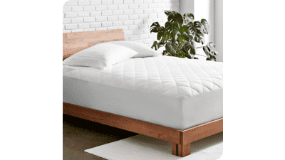 Twin XL Quilted Mattress Pad - Soft & Washable Topper
