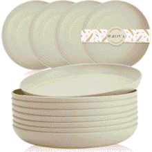 Unbreakable Wheat Straw Plates Set - Eco-Friendly & Lightweight