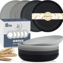 Unbreakable Wheat Straw Plates - Set of 8
