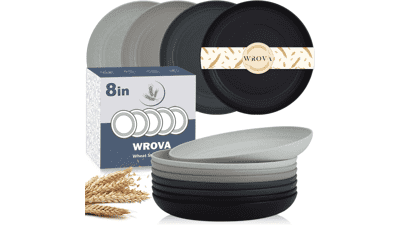 Unbreakable Wheat Straw Plates - Set of 8