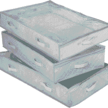 Under Bed Storage Bags - 3 Pack - Grey