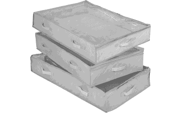 Under Bed Storage Bags - 3 Pack - Grey