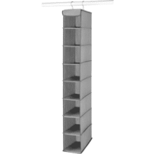 Whitmor 8-Section Hanging Shoe Organizer, Grey