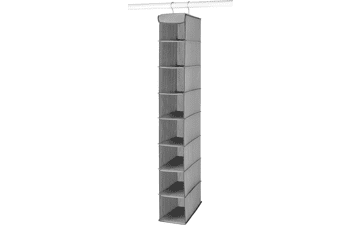 Whitmor 8-Section Hanging Shoe Organizer, Grey