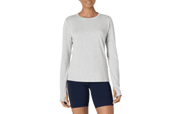 Women's Active Cotton Crewneck Long Sleeve T-Shirt