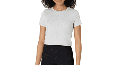 Women's Active Cropped T-Shirt - Soft Cotton Workout Top