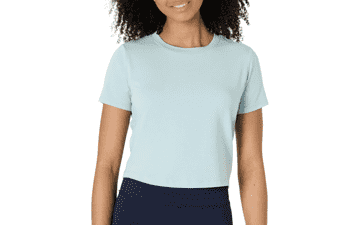 Women's Active Cropped T-Shirt - Soft Cotton Workout Top