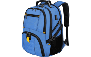 YOREPEK 50L Travel Backpack - Fits 17" Laptop - Cobalt Blue