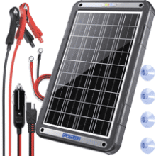 12V Solar Car Battery Charger | 15W Trickle Maintainer | POWOX