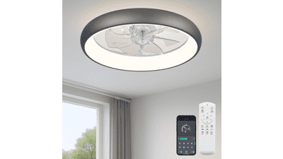 20'' Low Profile Ceiling Fan with Dimmable LED & Remote