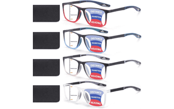 4-Pack Multifocus Anti-Blue Light Reading Glasses