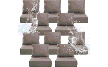 6" Thick Outdoor Chair Cushions - Waterproof Patio Furniture Cushions