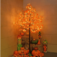 7FT LED Maple Tree - 208 Warm White Lights - Fall Decor