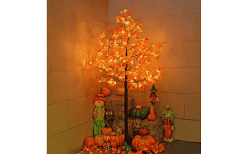 7FT LED Maple Tree - 208 Warm White Lights - Fall Decor
