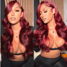 99J Burgundy Body Wave Lace Front Wig