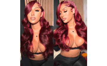 99J Burgundy Body Wave Lace Front Wig