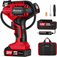 AVID POWER Portable Tire Inflator: 20V Cordless Air Compressor