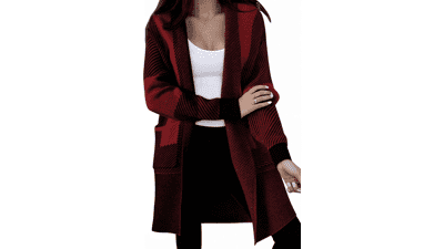 Astylish Women's Color Block Knit Cardigan