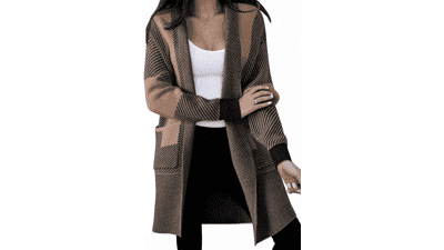 Astylish Women's Color Block Knit Cardigan