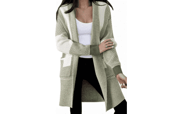 Astylish Women's Color Block Knit Cardigan