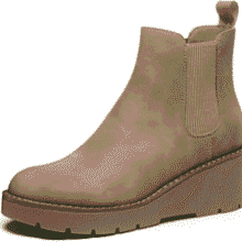Athlefit Women's Wedge Chelsea Booties
