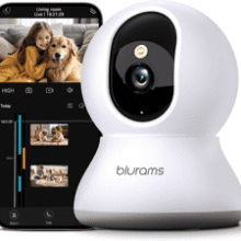Blurams 2K Indoor Security Camera - 360° Pet Cam with Motion Tracking