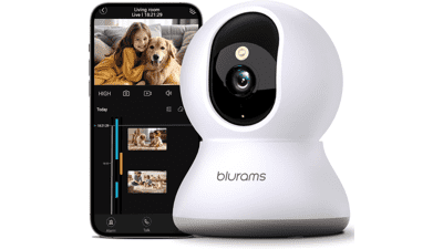 Blurams 2K Indoor Security Camera - 360° Pet Cam with Motion Tracking
