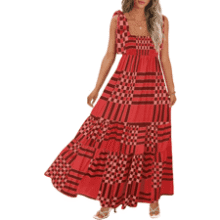 Boho Summer Maxi Dress - Spaghetti Strap Beach Dress