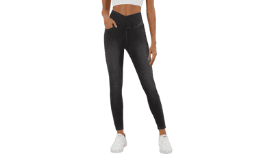 Butt Lifting Crossover Waist Jeggings